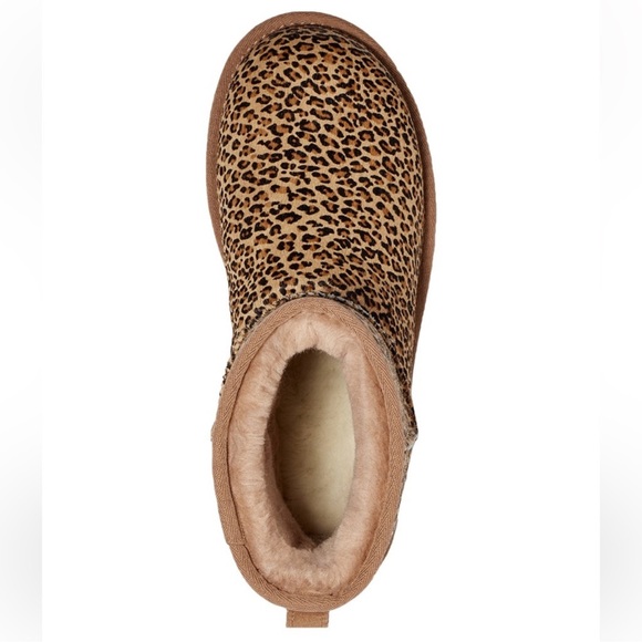 UGG Women's Classic Mini Speckles Genuine Calf Hair Animal Leopard Cheetah 6 - Picture 4 of 10